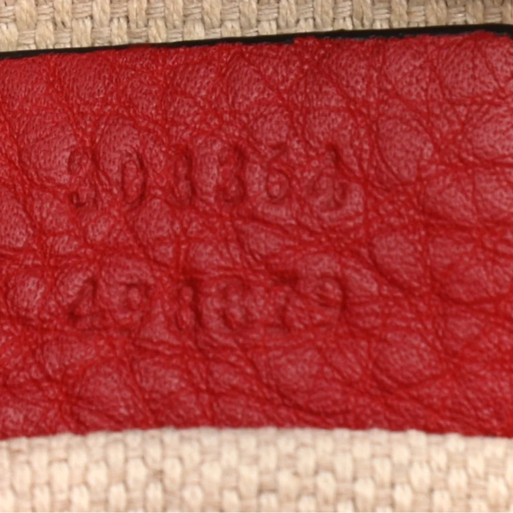 GUCCI Pebbled Calfskin Small Soho Disco Bag Color Red. - Picture 10 of 12